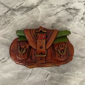 Hand sculpted & painted polymer clay hair clip
